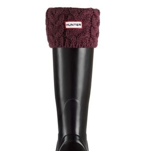 Burgundy hunter boot socks